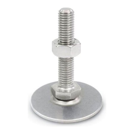J.W. Winco Leveling Foot - Threaded - 4500 Lbs. Capacity - 3.15" Base Dia. - J.W. Winco 41-80-1/2X13-75-D0-S 41-80-1/2X13-75-D0-S